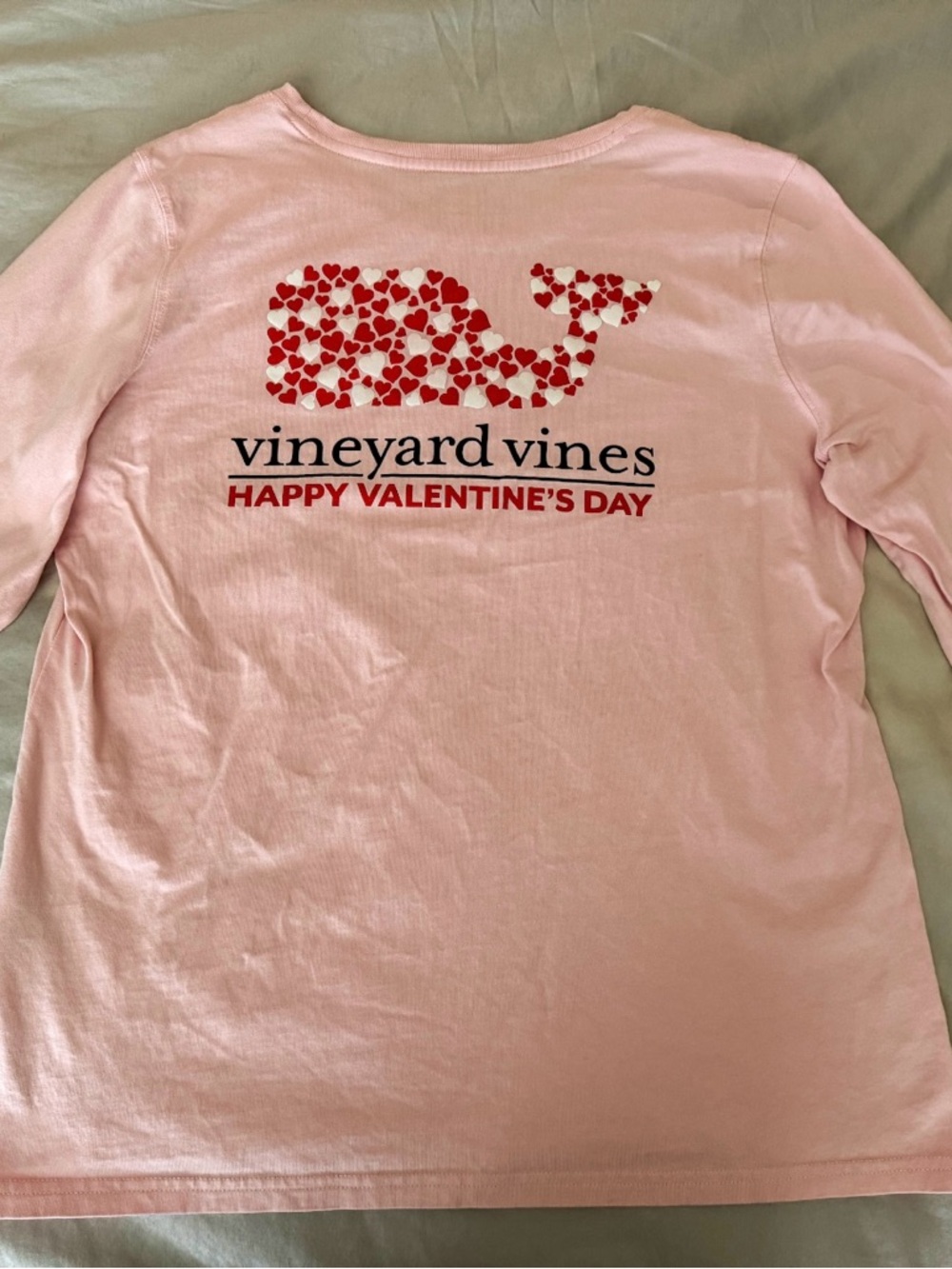 Vineyard Vines Light Pink Whale Heart Graphic Tee